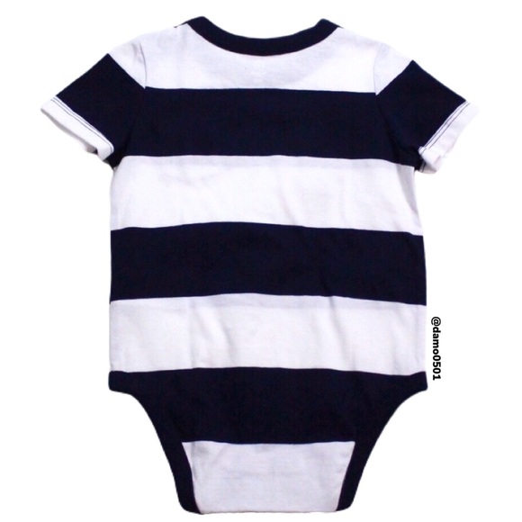 NWT Baby Gap Navy/White Stripe Brannan Bear Onesie - Picture 4 of 7